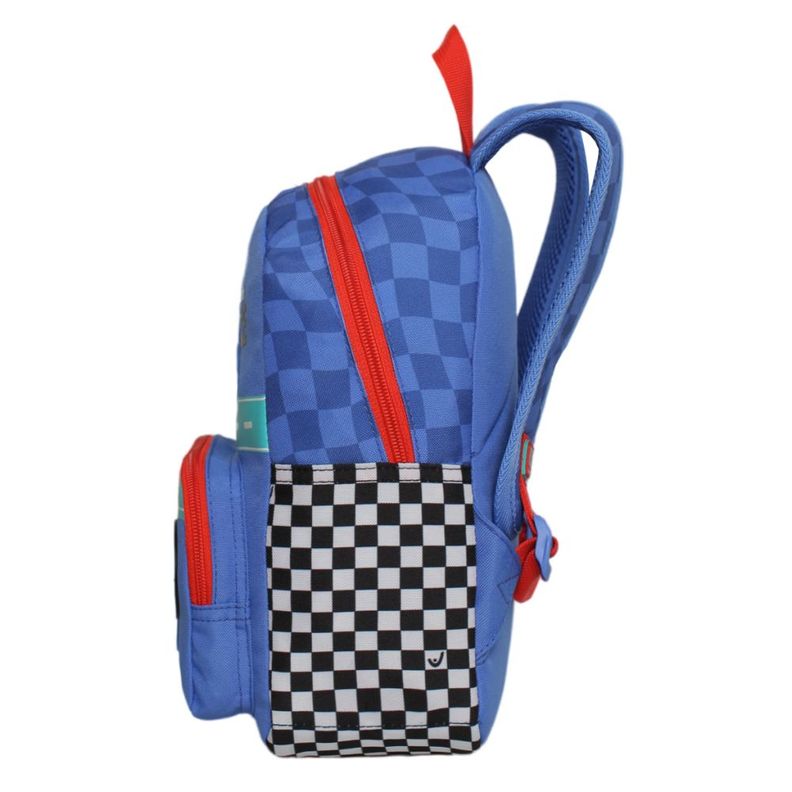 Mochila Infantil Niño Pop Car Race Azul Head-3
