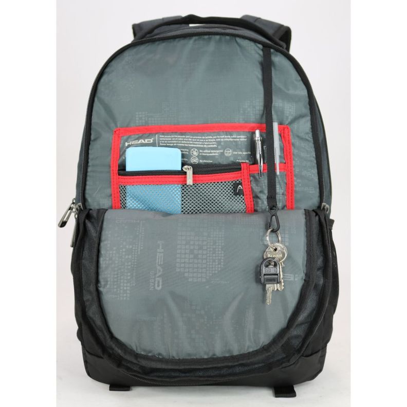 Mochila Ejecutiva Notebook Stout Melange Gris Oscuro Head-3