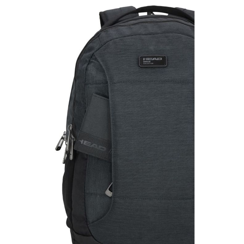 Mochila Ejecutiva Notebook Stout Melange Gris Oscuro Head-4