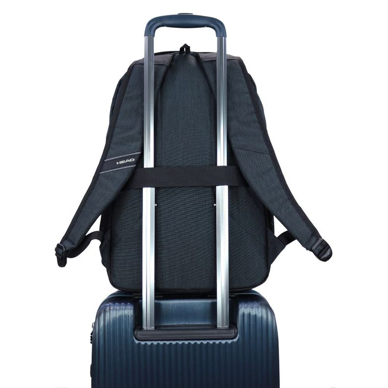 Mochila Ejecutiva Notebook Stout Melange Gris Oscuro Head-5