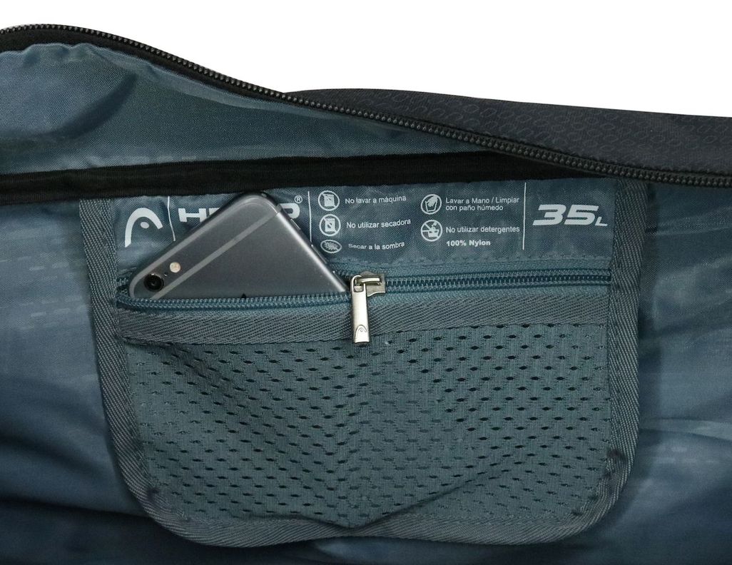 Bolso Deportivo New Combat 35 Negro Plata Head-2
