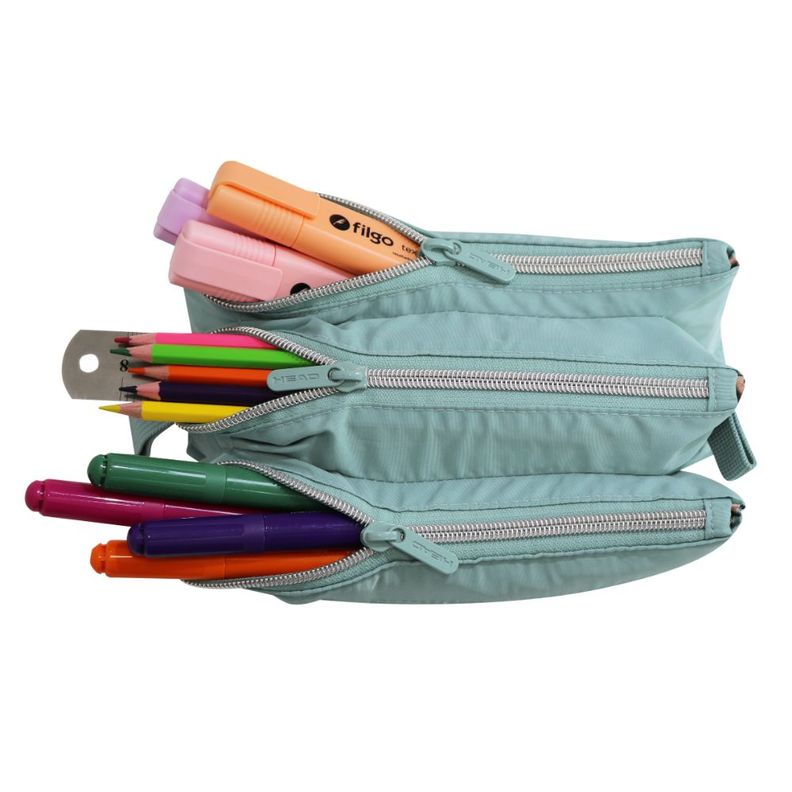 Estuche Triple Celerio Quilt Menta Head-3