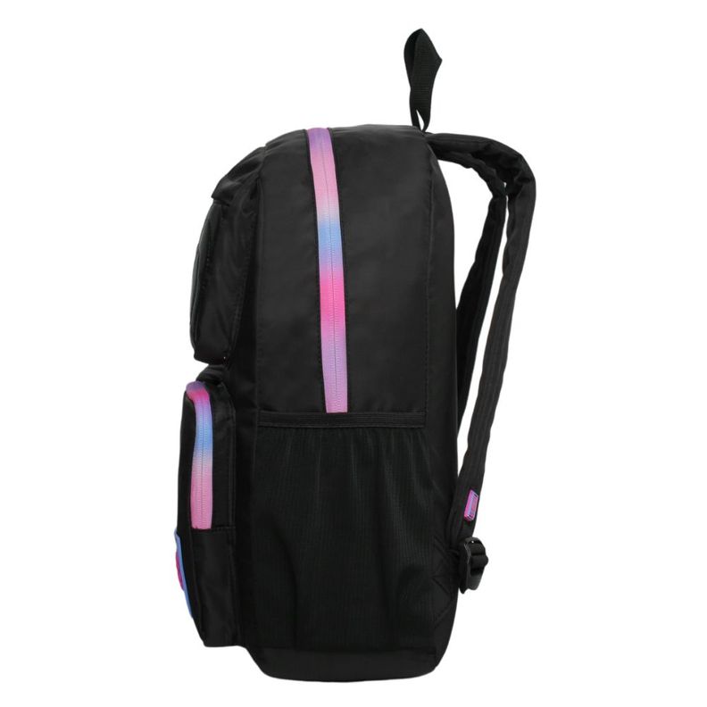 Mochila Infantil Niña Funny Quilt Negro Head-3