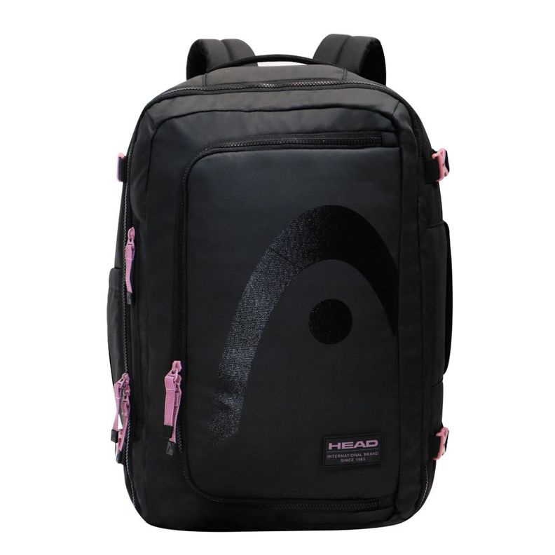 Mochila De Viaje Around Reverse Negro Malva Calidad Head-1