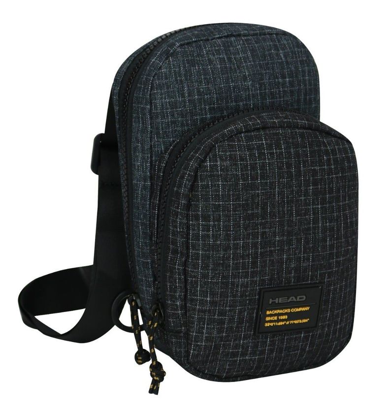 Porta Documentos Vip Ripstop Negro Gris Head-0