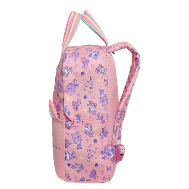 Mochila Infantil Niña Pepa Gato Patines Rosado Head-3