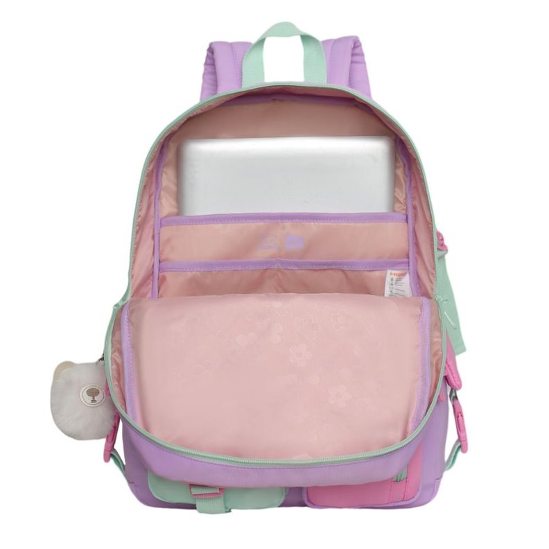 Mochila Mujer Kawaii Fusion Color Block Pastel Head-2