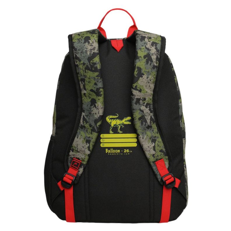 Mochila Infantil Niño Balloon T-Rex Comic Verde Head-4