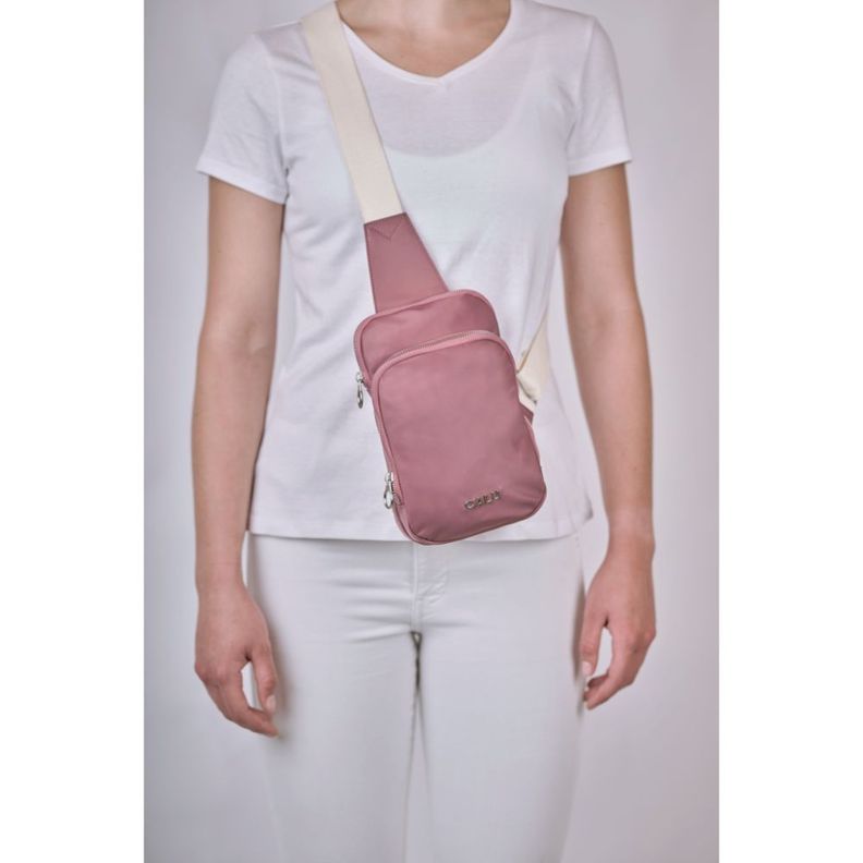 Crossbody Ligero Cloe Microfibra Palo Rosa Calu-4