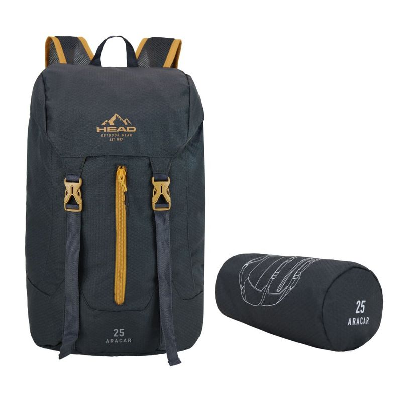 Mochila Outdoor Camping Aracar 25 Gris Mostaza Head-0