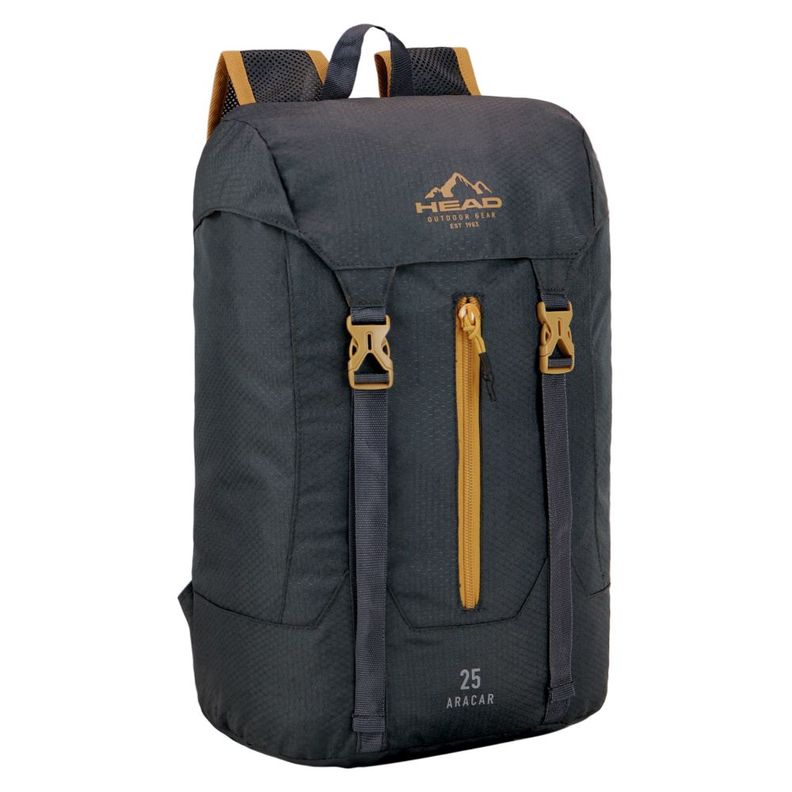 Mochila Outdoor Camping Aracar 25 Gris Mostaza Head-1
