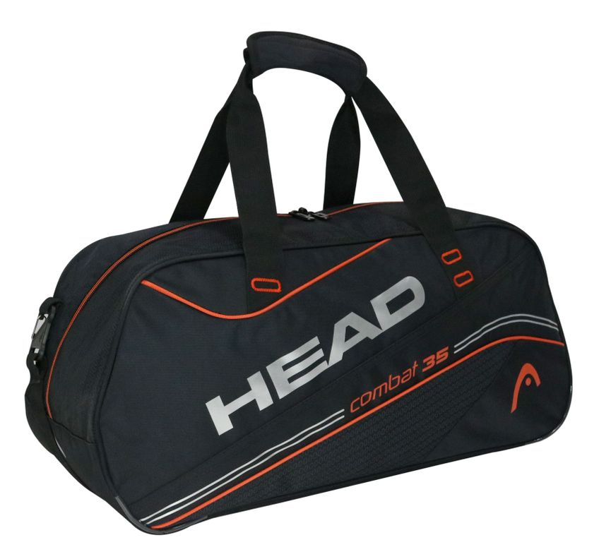 Bolso Deportivo New Combat 35 Negro Naranjo Head-0