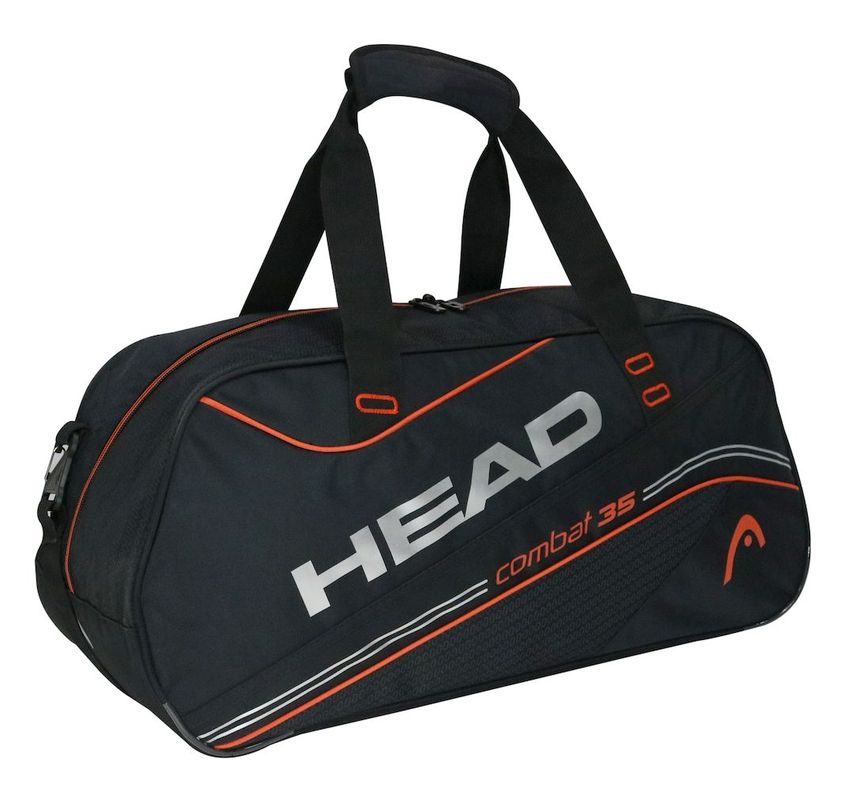 Bolso Deportivo New Combat 35 Negro Naranjo Head-2