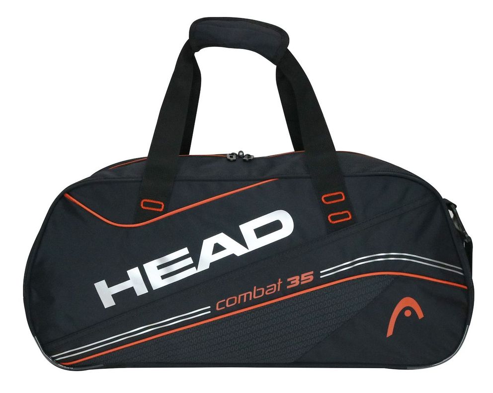 Bolso Deportivo New Combat 35 Negro Naranjo Head-4