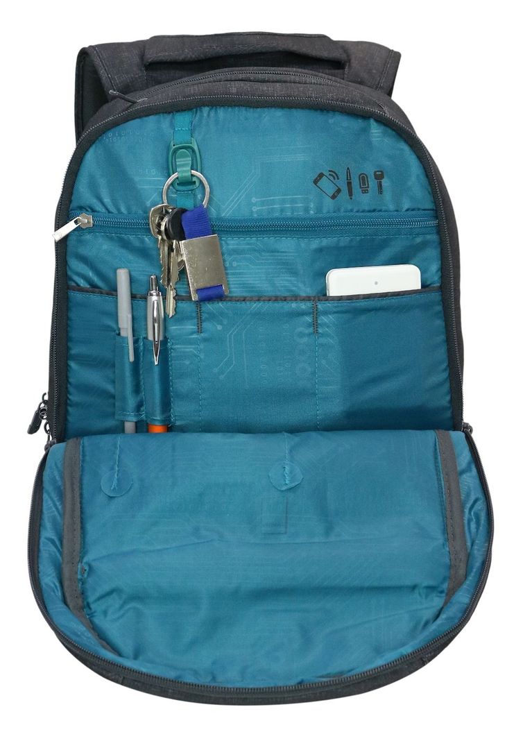 Mochila Porta Laptop Pronet M Gris Head-4