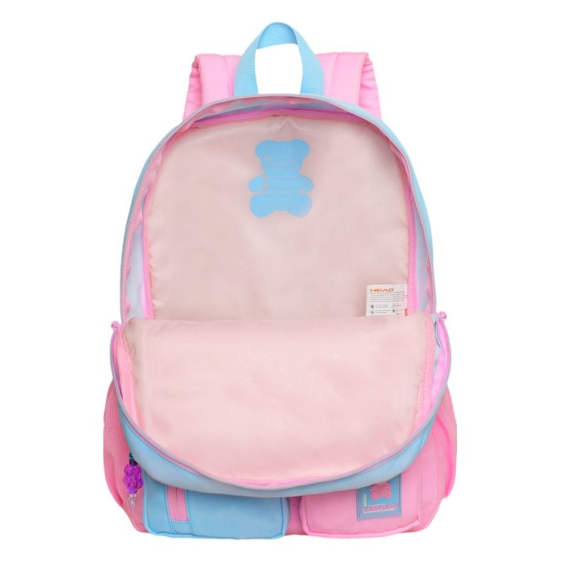Mochila Infantil Niña Funny Color Block Celeste Head-2