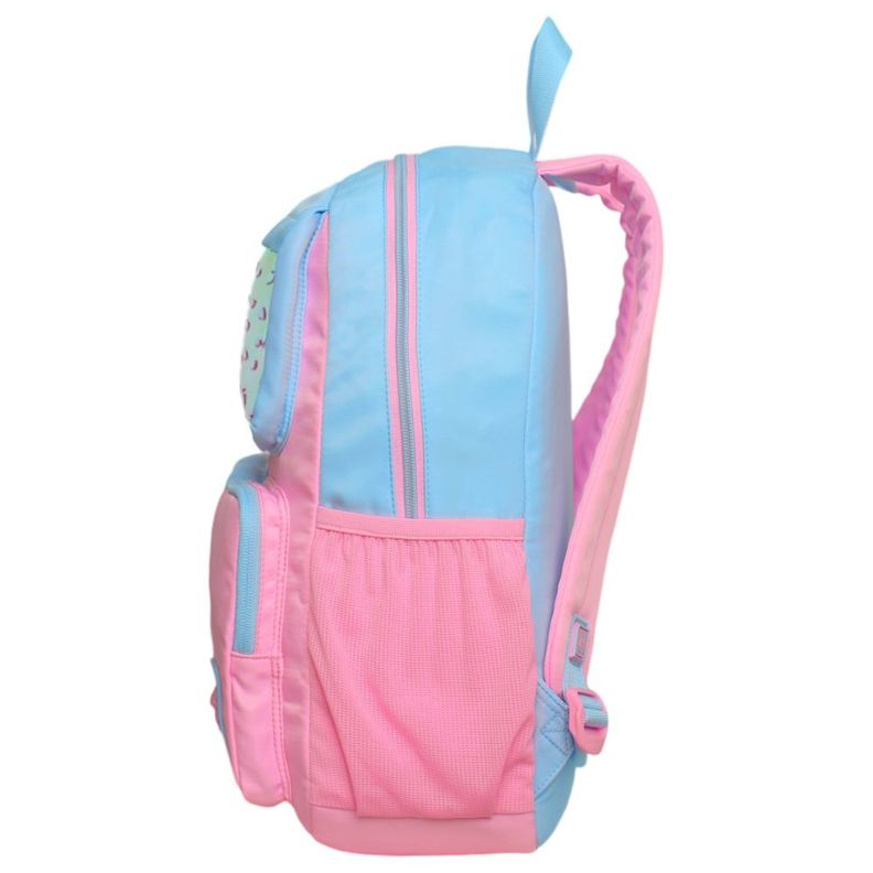 Mochila Infantil Niña Funny Color Block Celeste Head-3