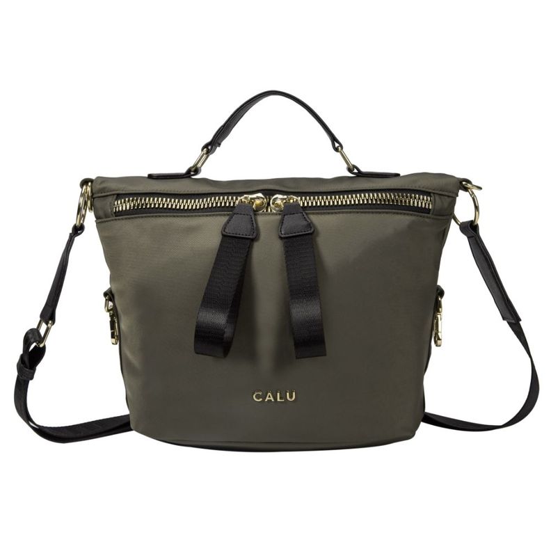 Cartera Simona Microfibra Verde Oscuro Calu-1