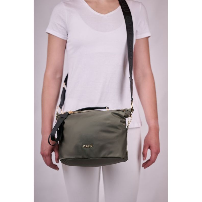 Cartera Simona Microfibra Verde Oscuro Calu-6