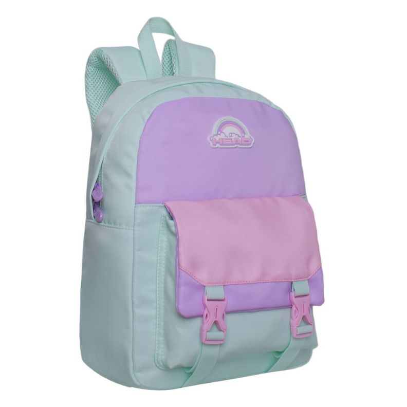 Mochila Infantil Sweet Color Block Menta Head-0