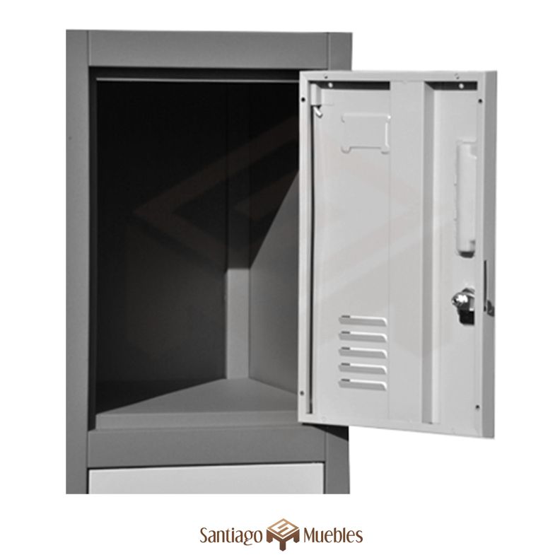 Locker Casillero 4 cuerpos dobles - 8 puertas color negro -2