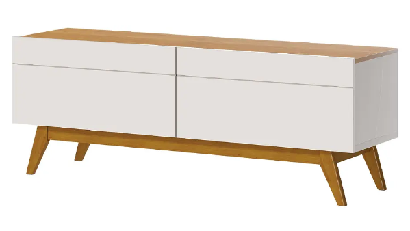 RACK TV STAND CLASSIC 12233 1.4 CAJONES BLANCO/CARAMELO-0