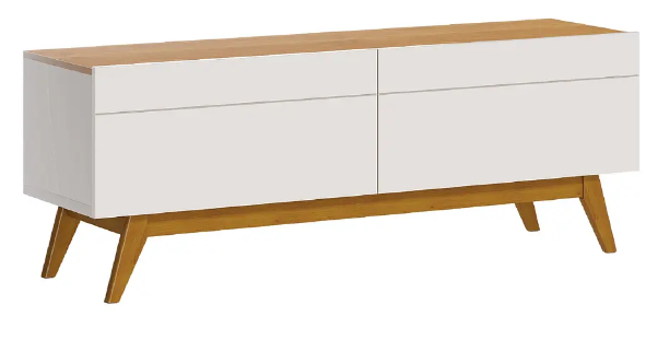 RACK TV STAND CLASSIC 12233 1.4 CAJONES BLANCO/CARAMELO-1