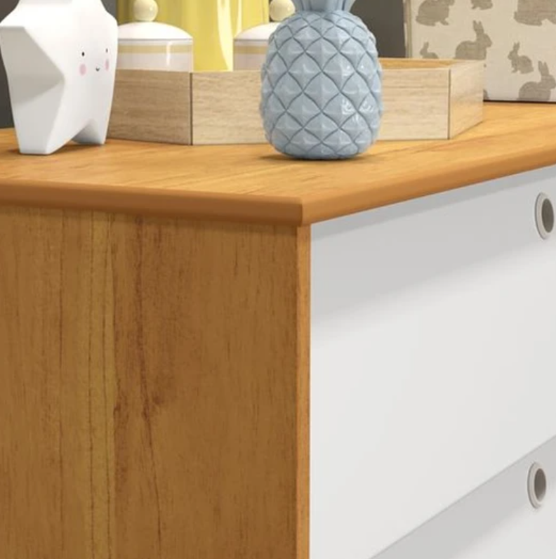 COMODA 6 CAJONES GOLD BLANCO/ECO WOOD-3