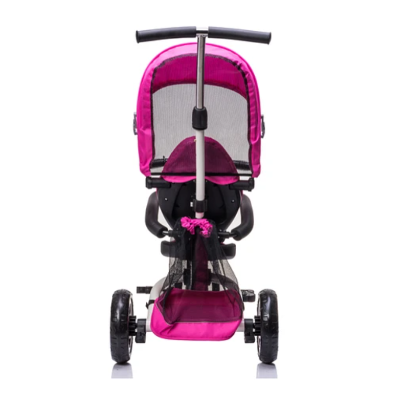 TRICICLO CANOPY PLEGABLE ROSADO-2