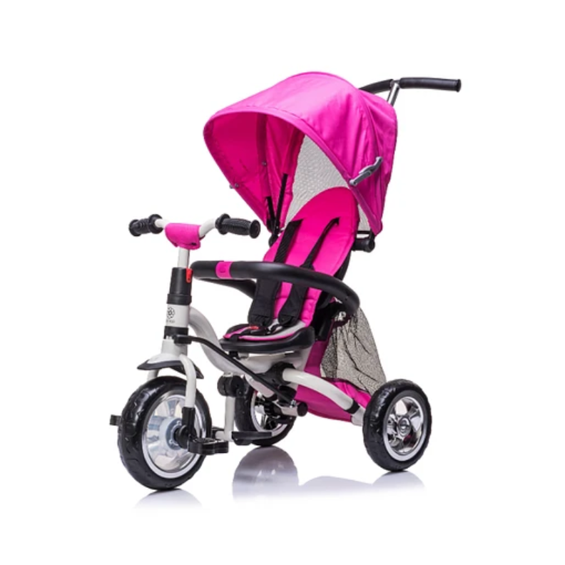 TRICICLO CANOPY PLEGABLE ROSADO-3