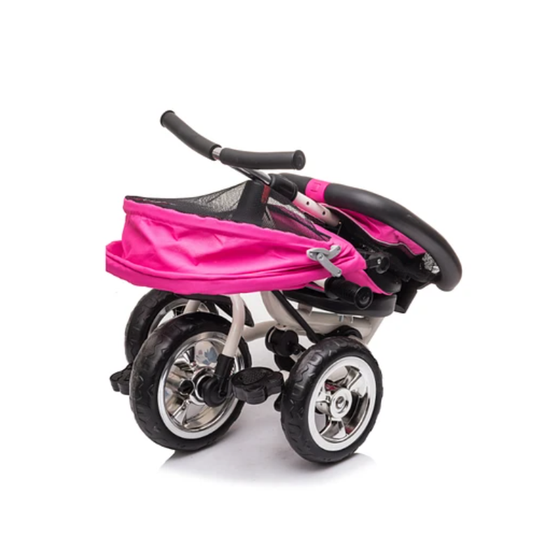 TRICICLO CANOPY PLEGABLE ROSADO-6