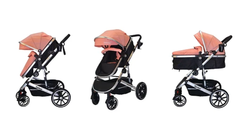 COCHE CUNA  LUX 3 EN 1 KIDSCOOL ROSADO-5