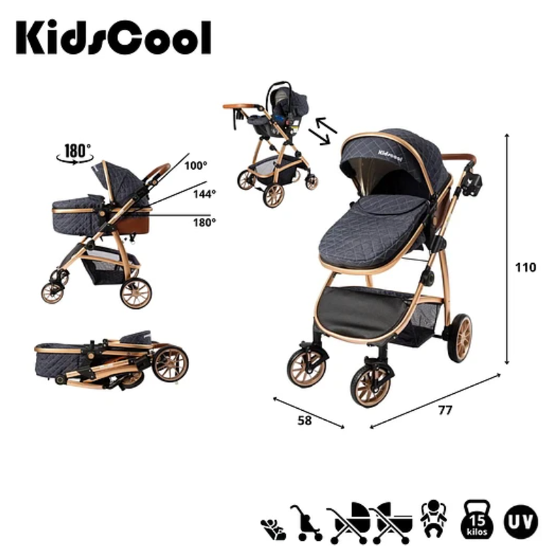 COCHE TRAVEL ELEGANCE 3 EN 1 AZUL-7