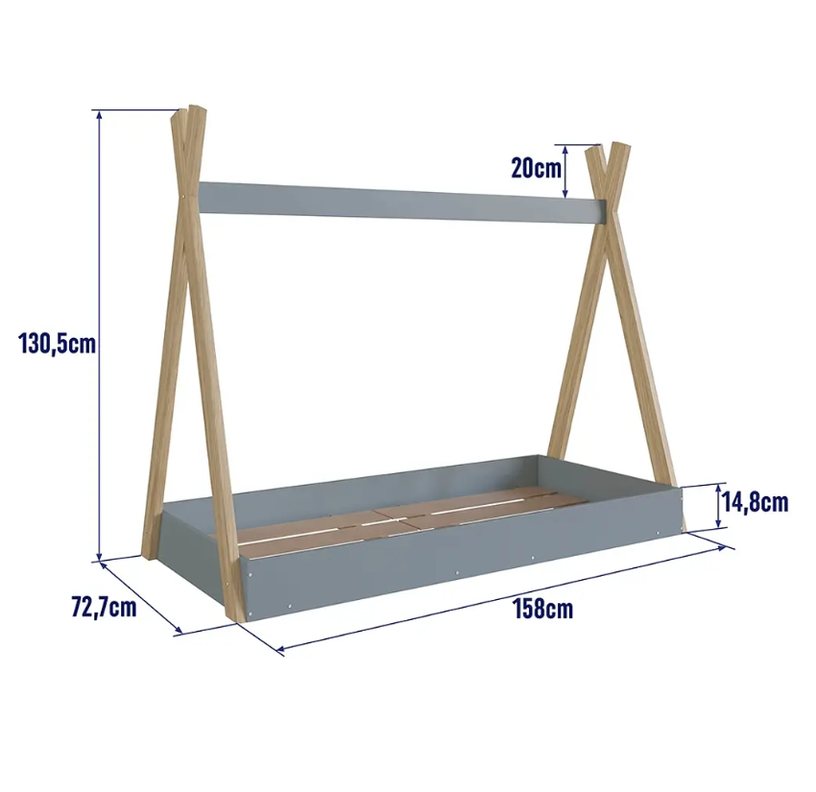 CAMA INFANTIL MONTESSORI AZUL-1