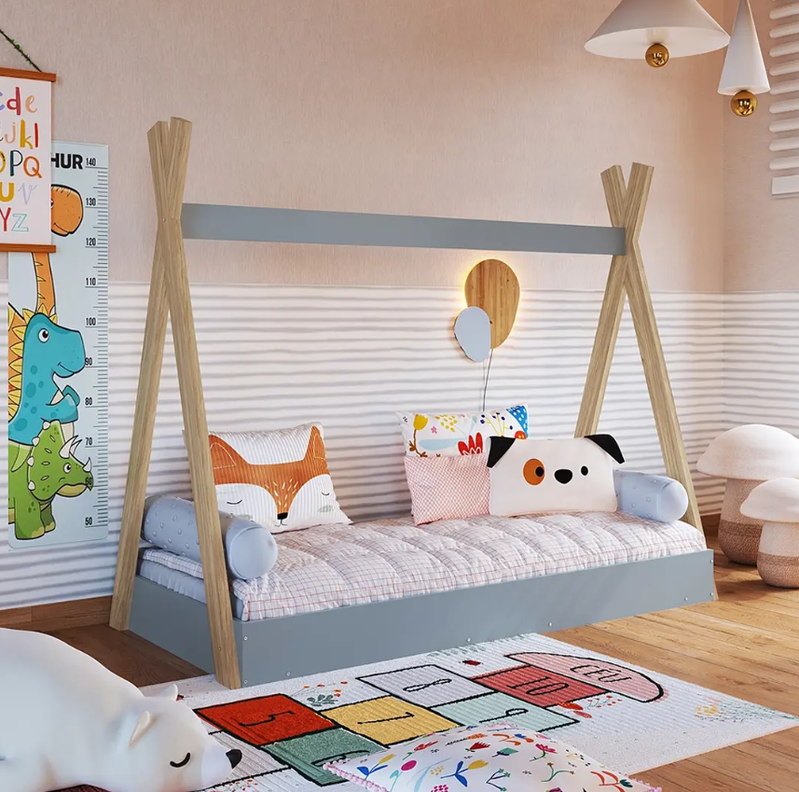 CAMA INFANTIL MONTESSORI AZUL-3