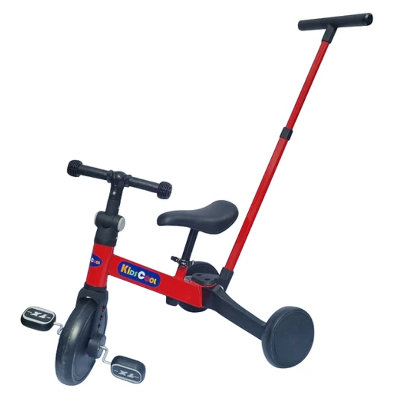 TRICICLO CON MANILLA ROJO-0