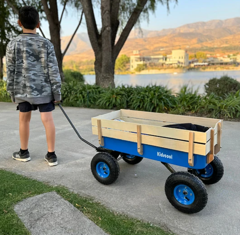 CARRITO DE ARRASTRE WAGON AZUL KIDSCOOL-5