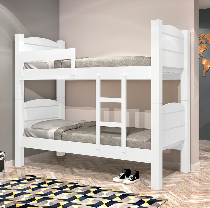 CAMAROTE LILIANE 1 PLAZA 0,90 x 1,90 - BRANCO - 1296-1