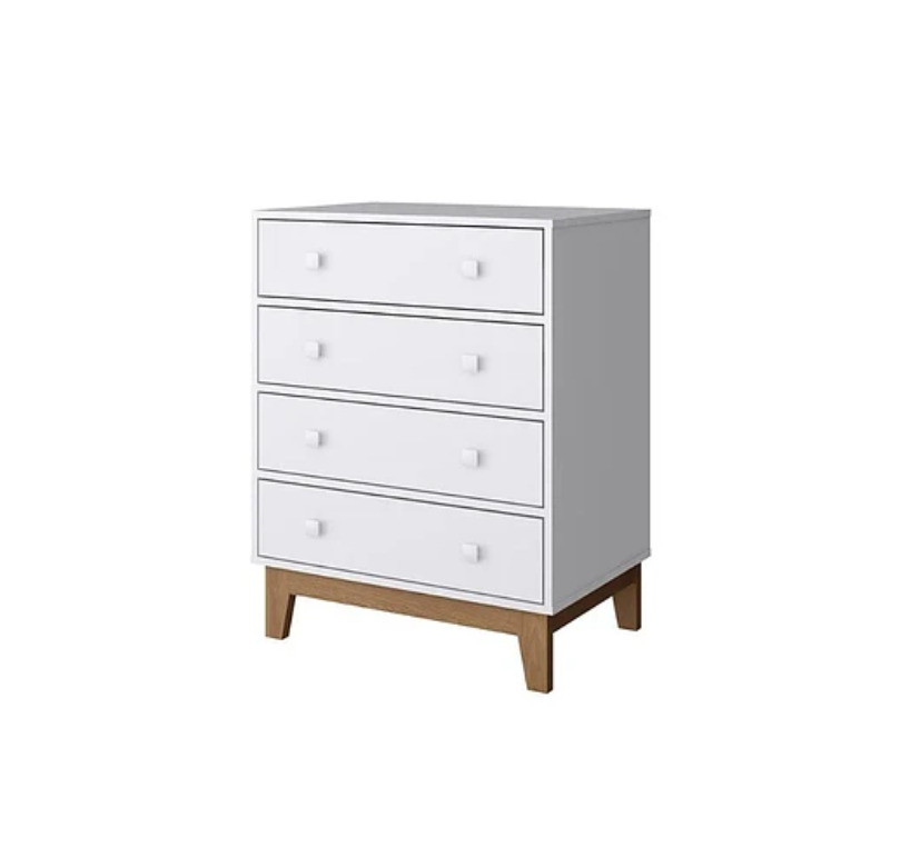 COMODA 4 CAJONES BLANCA RETRO HARMONY-0