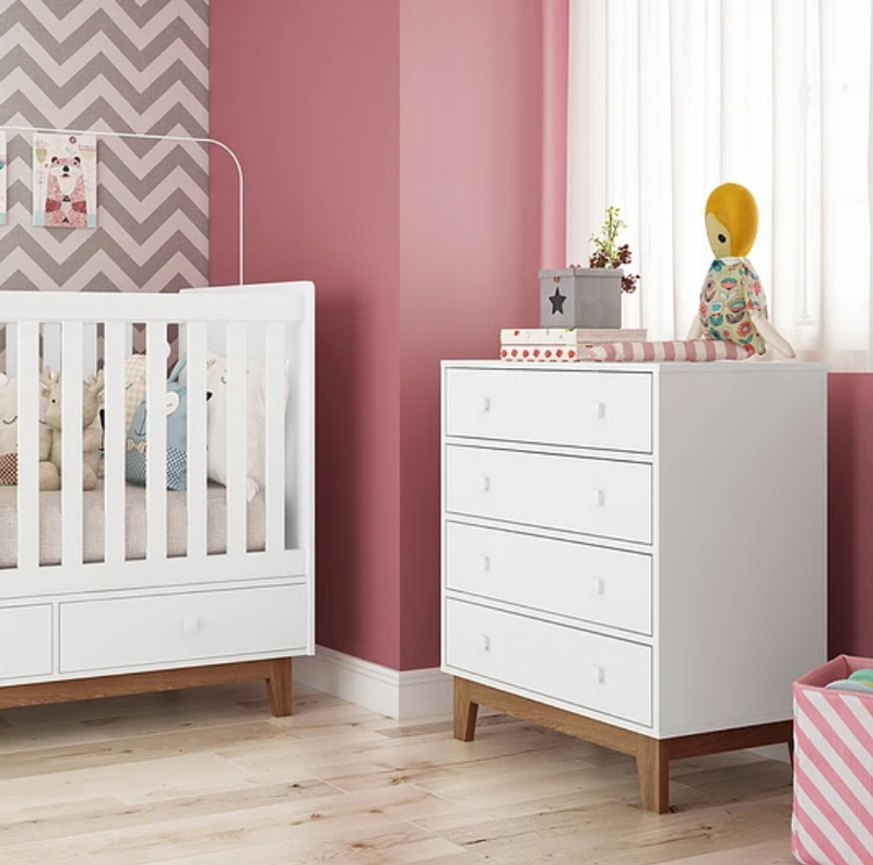 COMODA 4 CAJONES BLANCA RETRO HARMONY-2