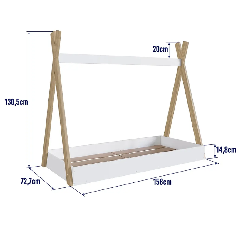 CAMA INFANTIL MONTESSORI BLANCA-1