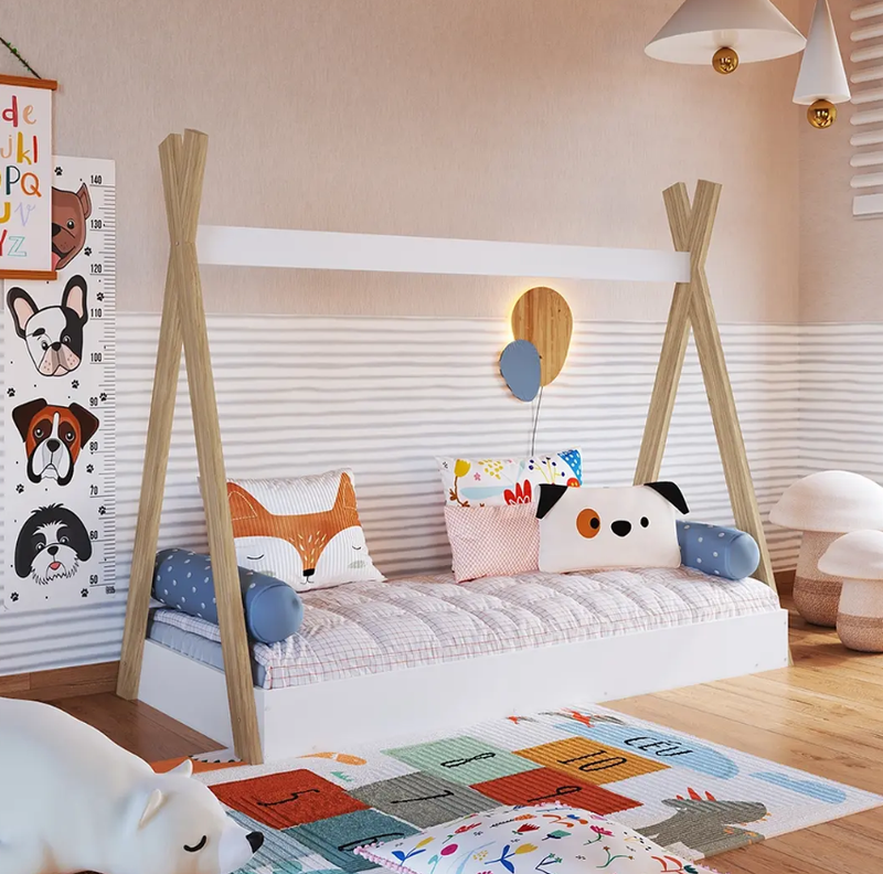 CAMA INFANTIL MONTESSORI BLANCA-3
