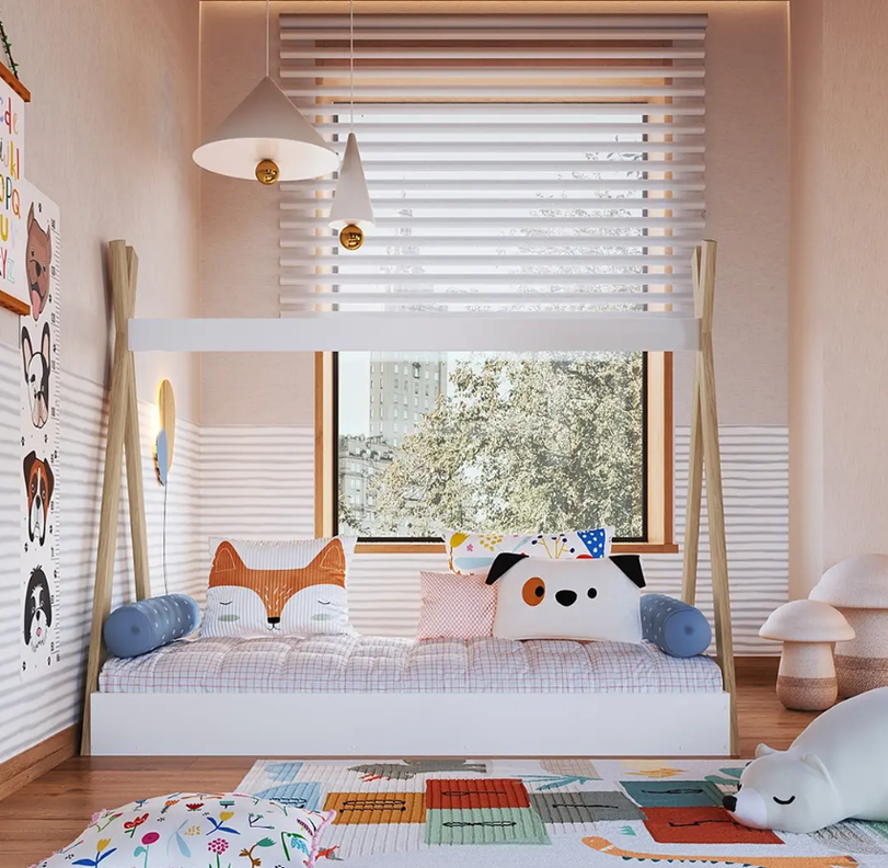 CAMA INFANTIL MONTESSORI BLANCA-4