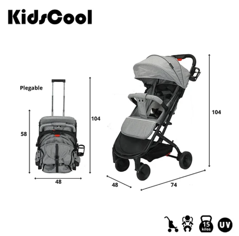 COCHE ULTRA COMPACTO GRIS-5