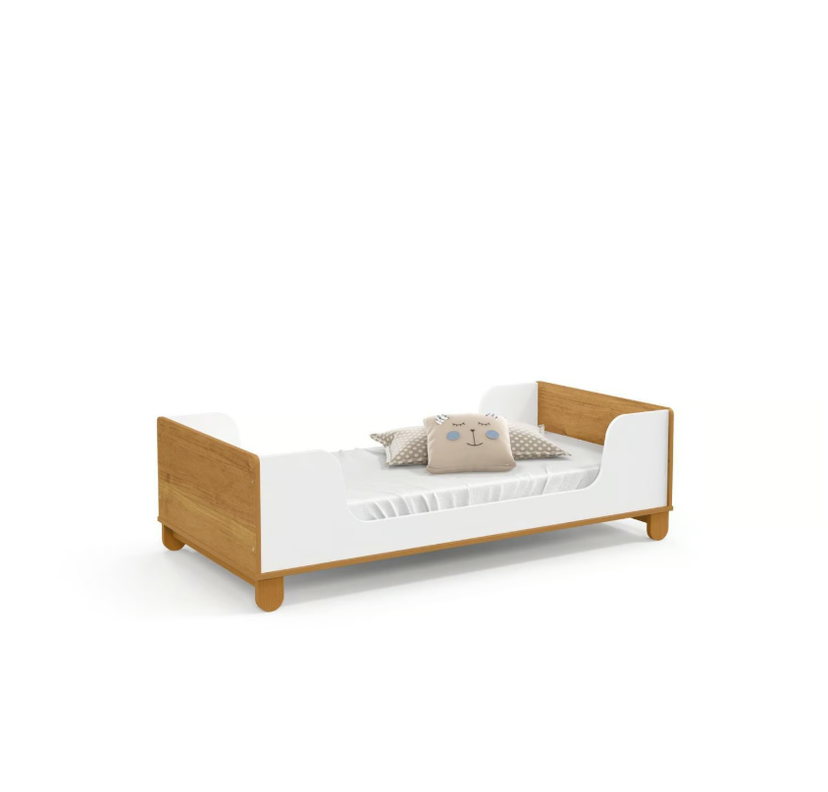 MINI CAMA ZUPI BLANCA CARAMELO
