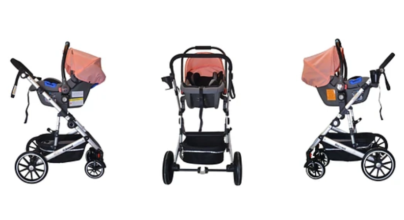 COCHE TRAVEL LUX 3 EN 1 KIDSCOOL ROSADO-4