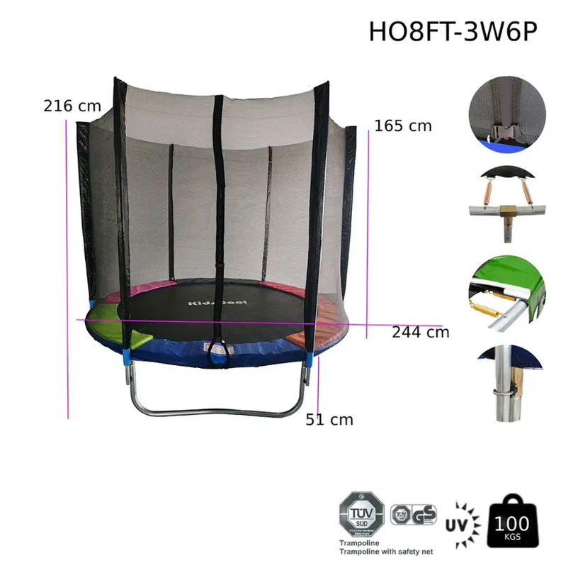 CAMA ELASTICA RAINBOW 8 PIES -2