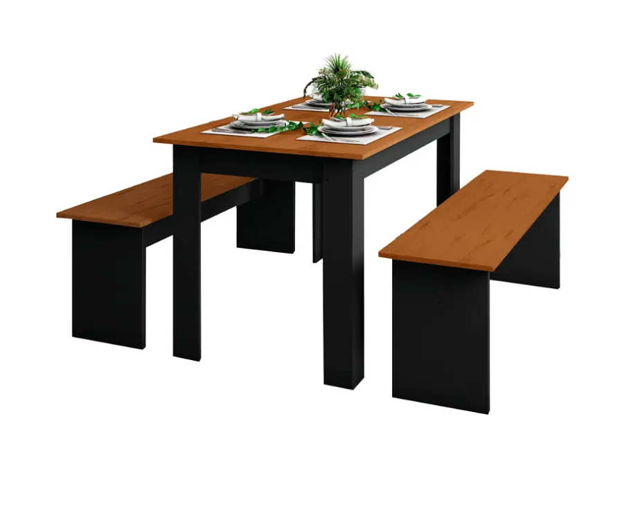 JUEGO DE COMEDOR NATURA NEGRO ZANZINI-0