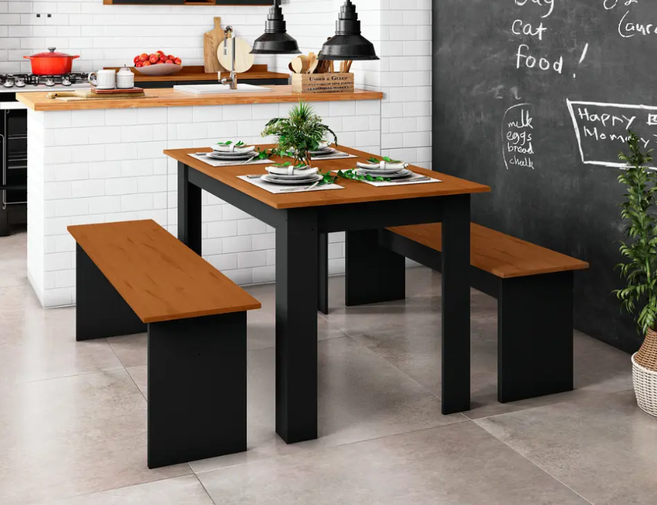 JUEGO DE COMEDOR NATURA NEGRO ZANZINI-1