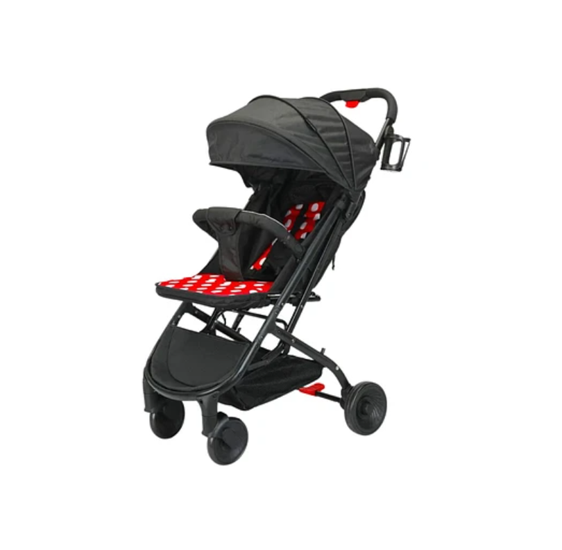 COCHE ULTRA COMPACTO ROJO PUNTOS BLANCOS-0